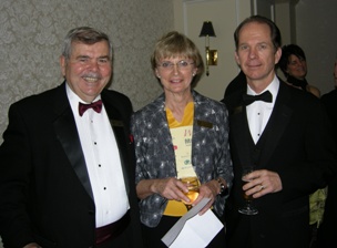 Ed Thompson, Mining Consultant; Nean Allman, CMHF Coordinator; Doug Donnelly, Publisher, Northern Miner