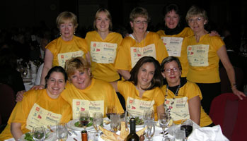 Front row (left to right): Teresa Barrett, Beth Kirkwood, Monica Ospina and Kate Armstrong. Back row (left to right): Saley Lawton, Margaret Werniuk, Cathy Fletcher, Jane Werniuk and Nean Allman. Missing from photo: MaryAnn Mihychuk.