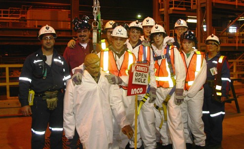 Students from Rainbow District School Board at a Vale Inco facility in Sudbury - Photo Supplied