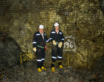 Terry McGibbon, Executive Chairman; John Lill, President and CEO FNX Mining - Underground at the Podolsky Mine, Sudbury Basin