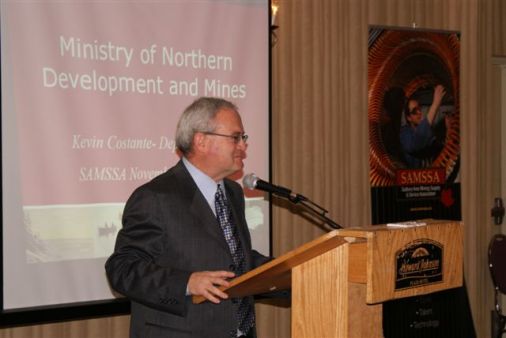 Kevin Costante - Deputy Minister of Northern Development and Mines at SAMSSA Annual Meeting