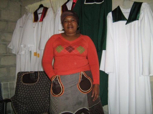 The Townships Project - Mrs. Kalan Makes Choir Gowns for Local Churches