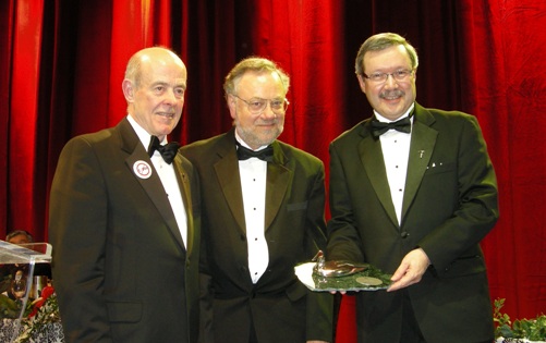 (L to R) Jon Baird, PDAC President; Bill Mercer, Avalon VP-Exploration; Don Bubar, Avalon President and CEO