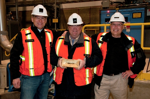 (L to R) John Burzynski, Sean Roosen and Robert Wares found and build the Osisko mine which is the largest gold producer in Canada.